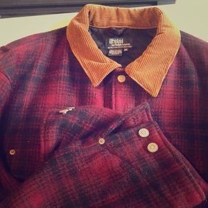 Polo buffalo plain wool jacket with quilted lining